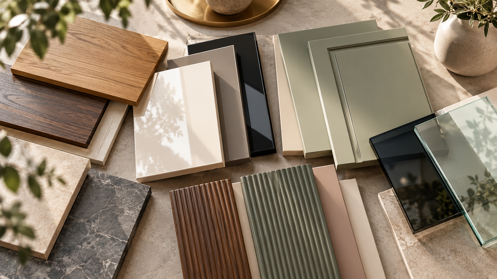 Samples of interior finishes and materials
